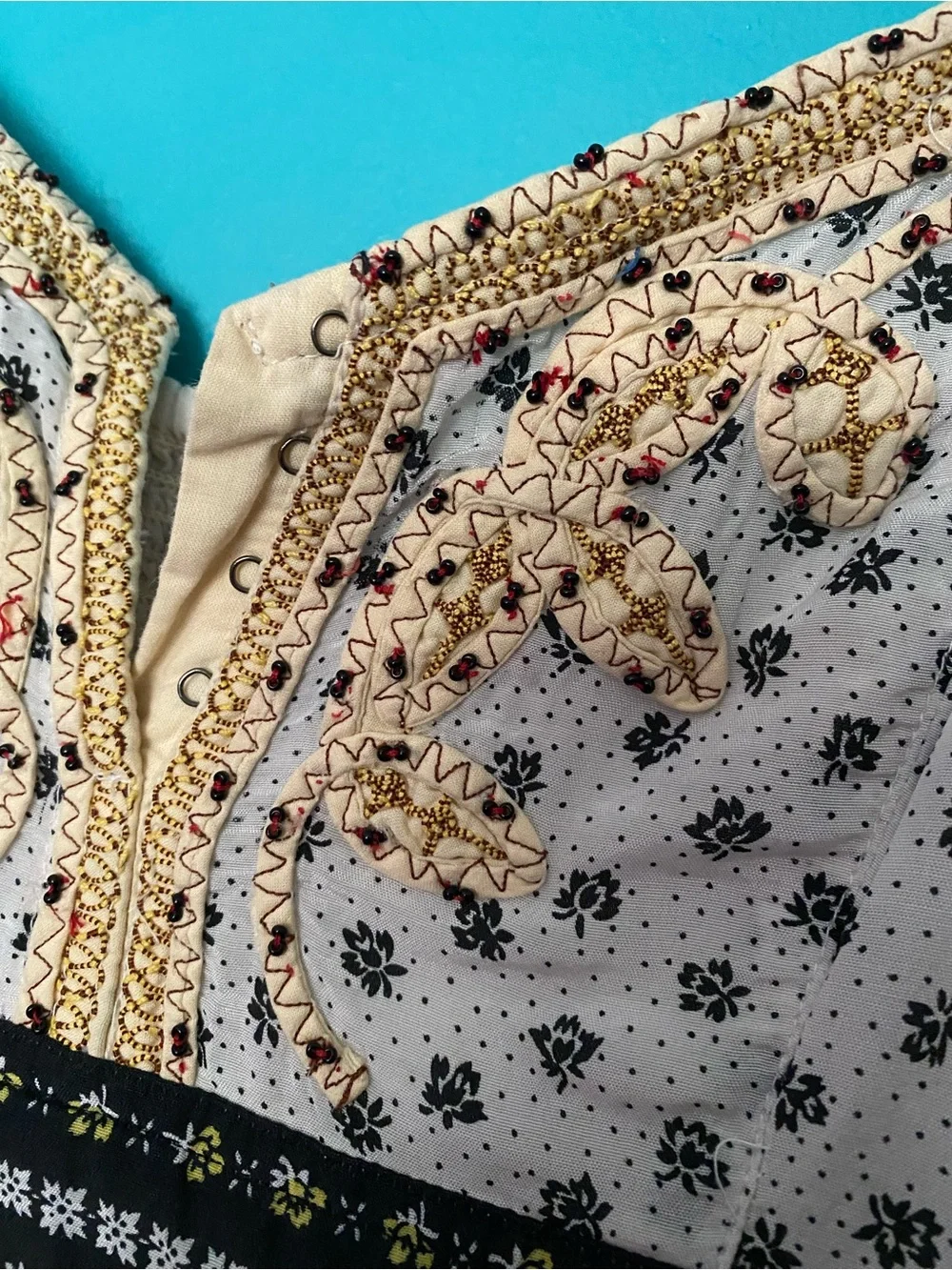 Free People Floral Sundress Smocked Back 0